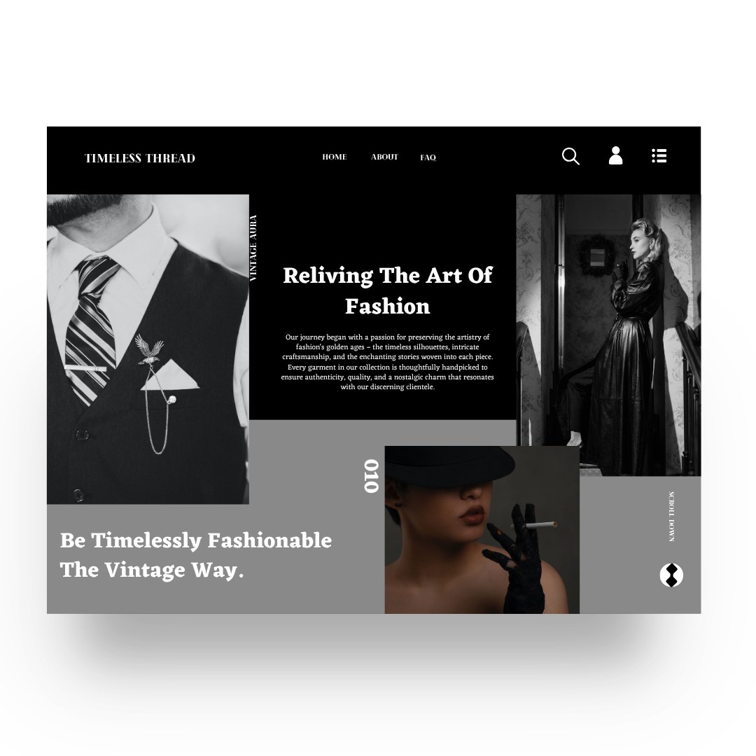 Timeless Thread — Vintage Fashion design by Lynxio Studio